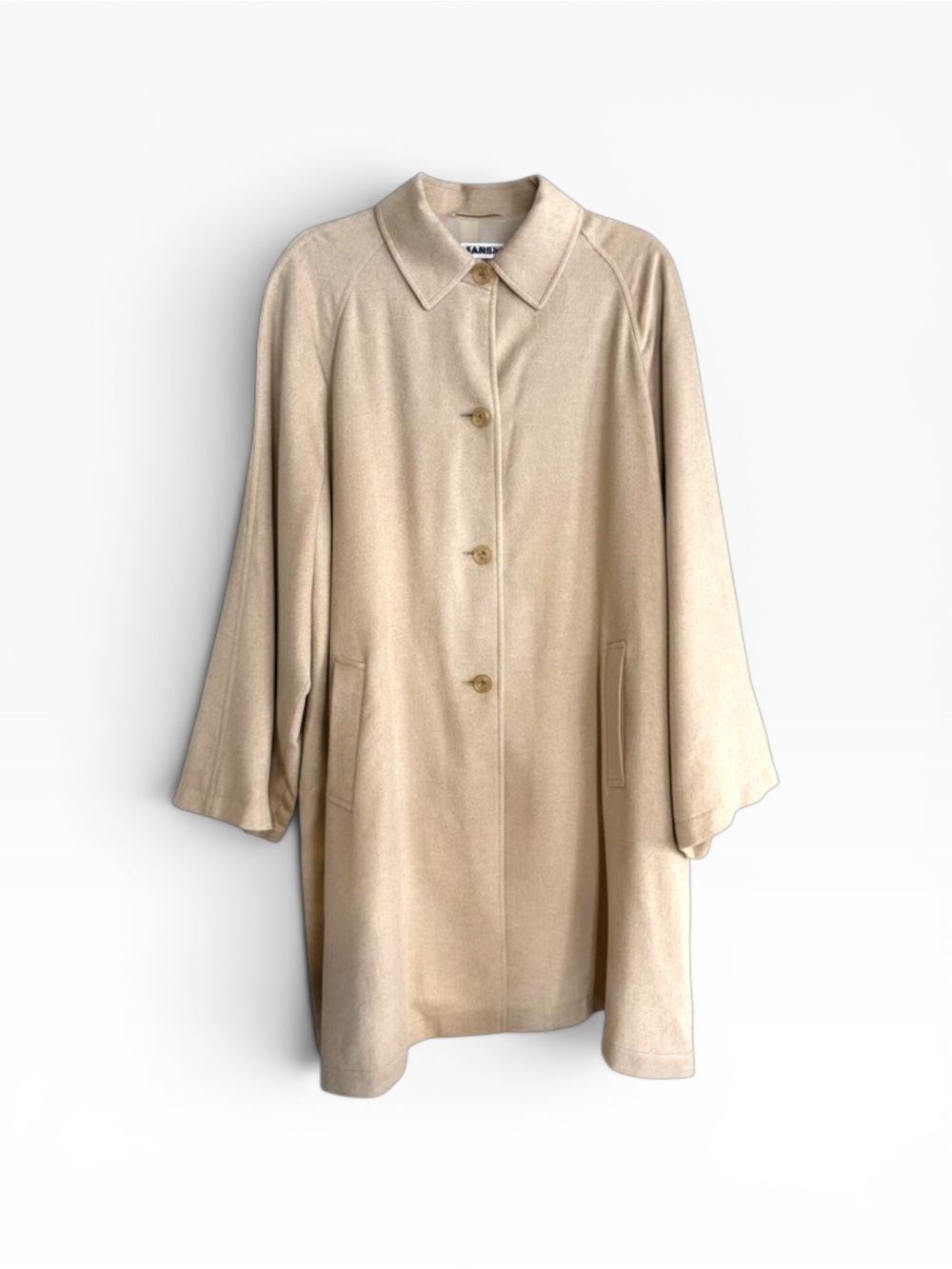 Archival 1990s JIL SANDER Camel Hair Minimalist Overcoat - Milan Era IT 40 US 6